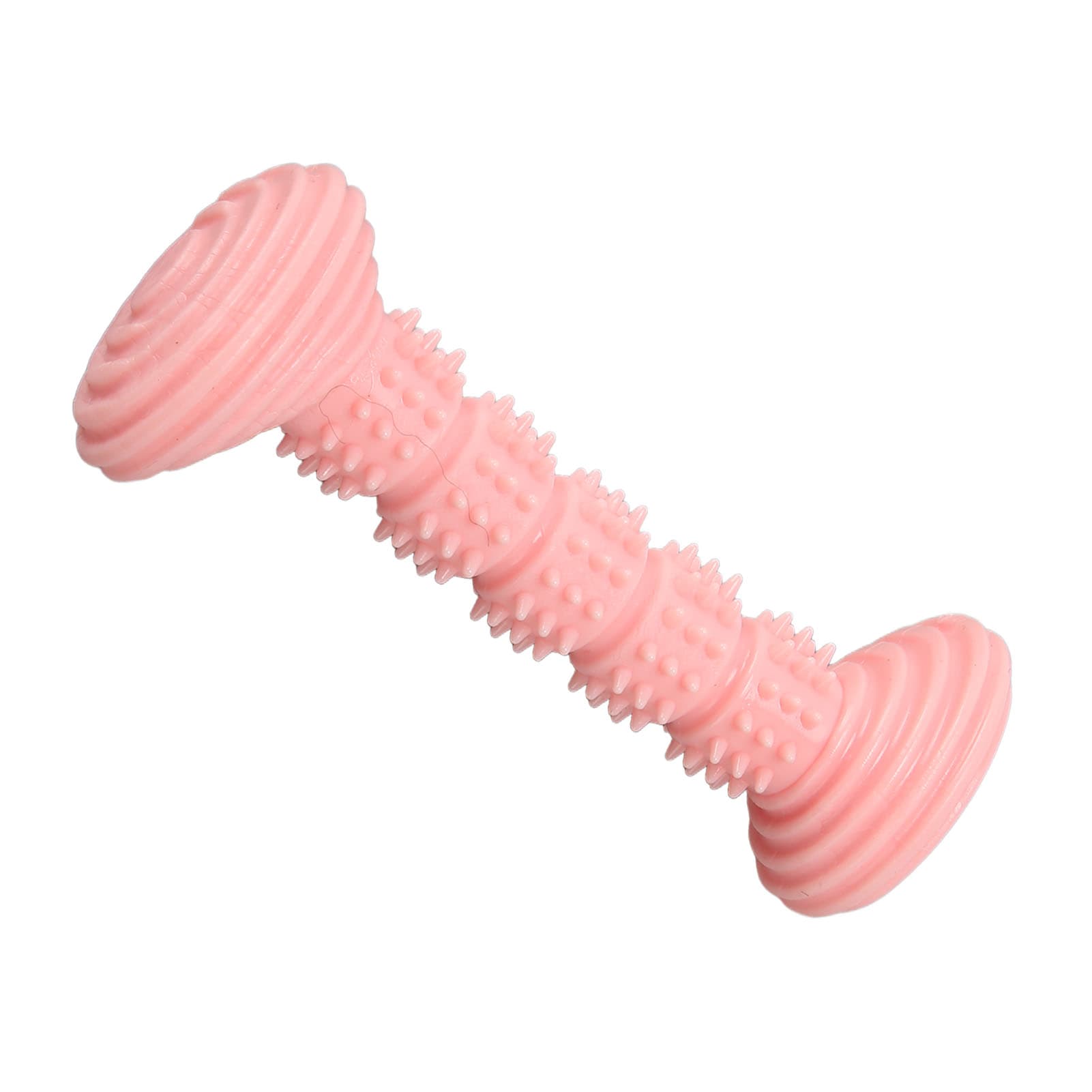 Dog Rubber Chew Toys Cute Bone Shape Teeth Cleaning And Grinding Soft Puppy Teething Chew Toys For Small Medium Dogs Pink