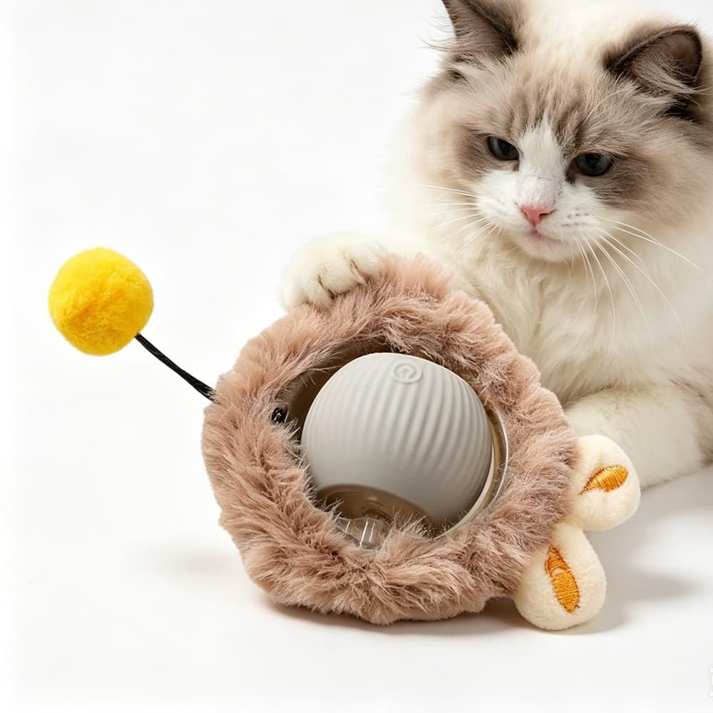 Electric Dog Cat Ball Toy,Indoor Large And Small Cat Dog Interactive Intelligent Rolling Pet Ball