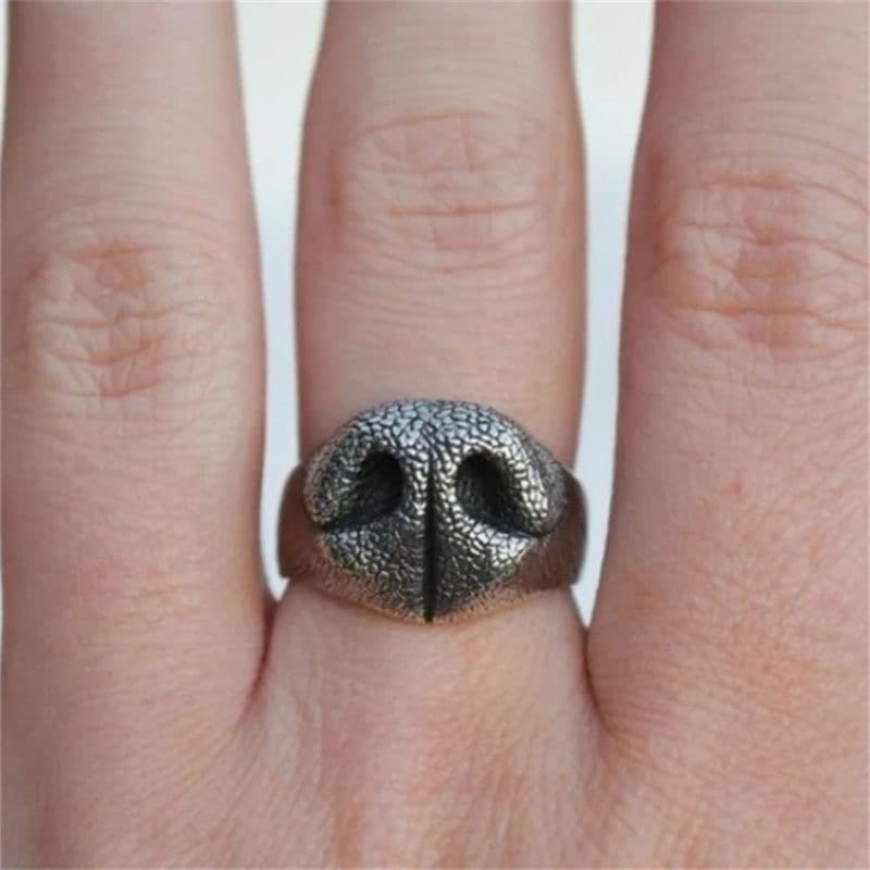Creative Funny Dog Nose Adjustable Ring, European & American Stylish Cute Animal Ring